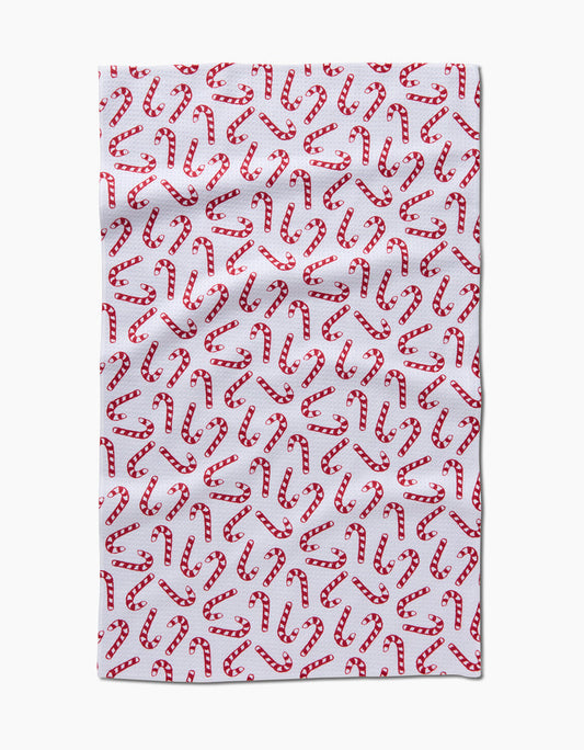 Christmas Candy Canes Tea Towel