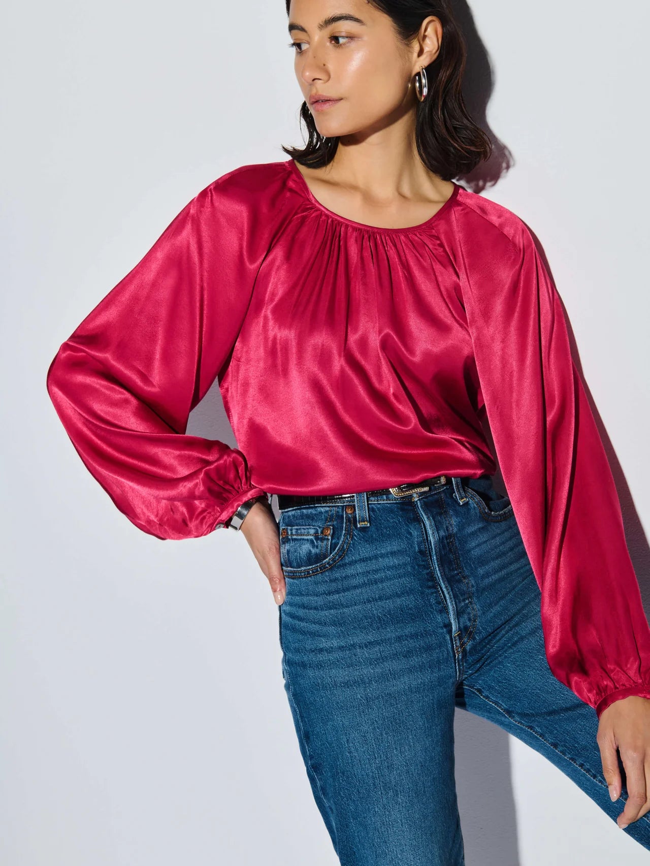 Eveline Raglan Top Raspberry Jam