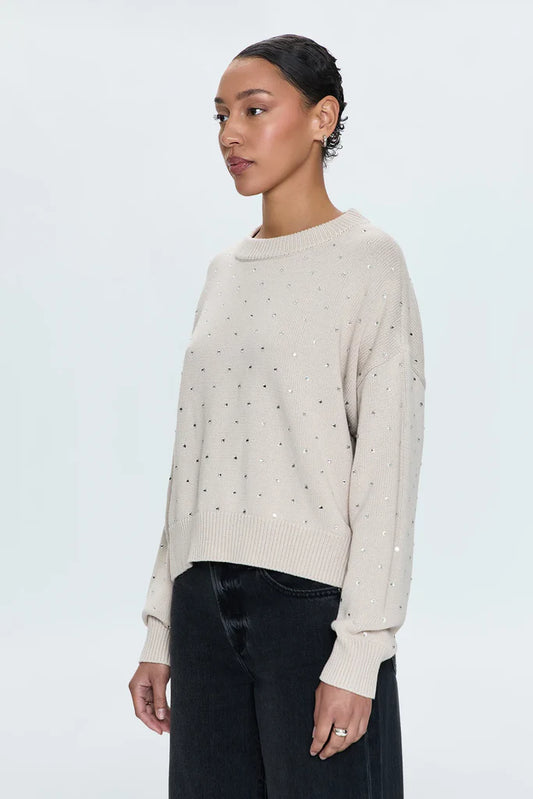 Steph Crewneck Sweater-Crystal Mink