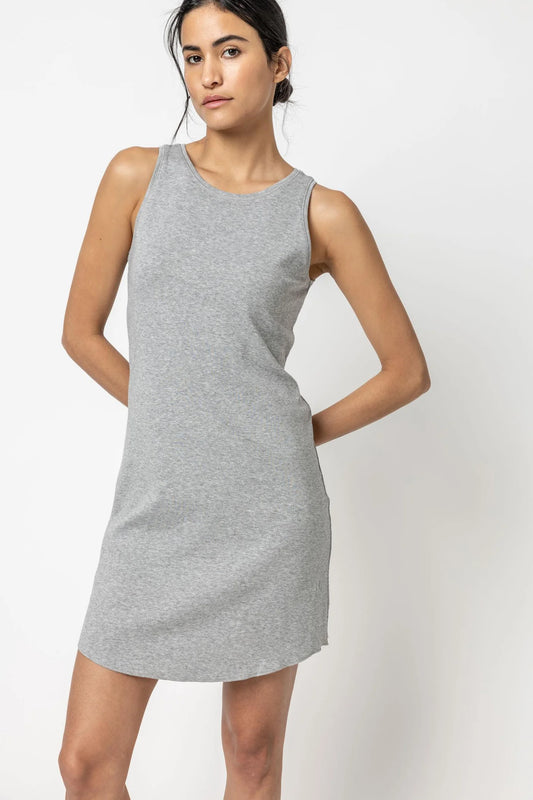 High Neck Dress - Heather Grey