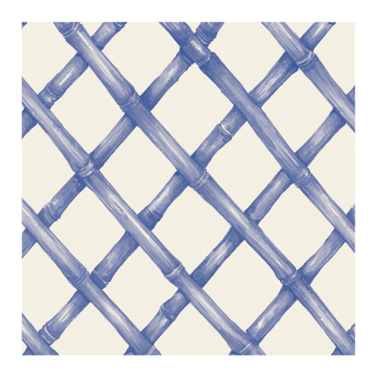 Blue Lattice Cocktail Napkin